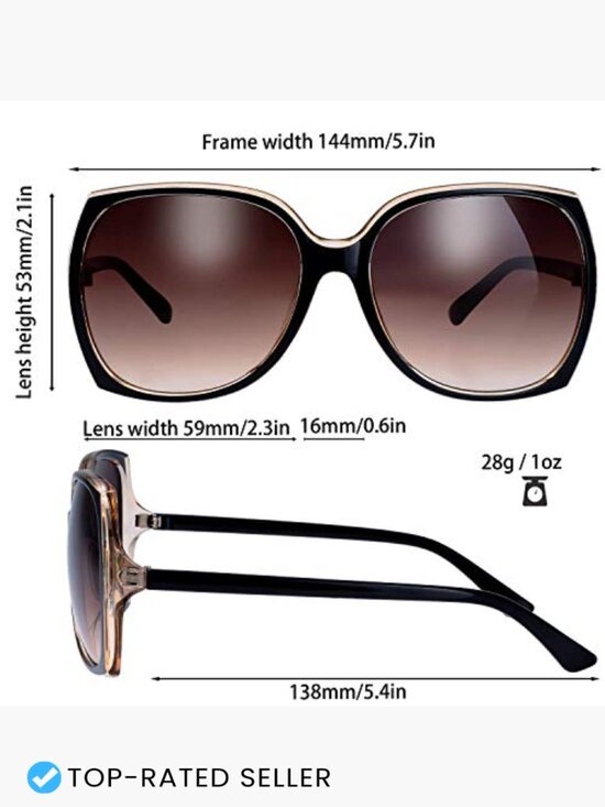 Oversized Square Cat Eye Hybrid Butterfly Sunglasses - Lightweight HD Gradient